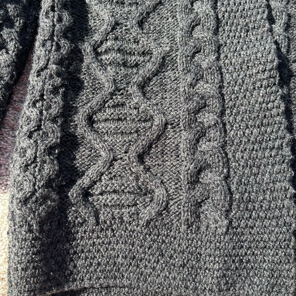 Inis Craft 100% Merino Wool Gray Cardigan Size S - Picture 5 of 13